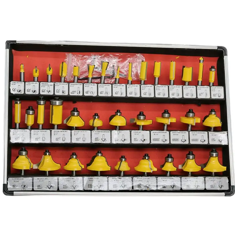 

1 1 piece35PCS 1/4"(6.35mm) diy tools Handle Wood Router Bit Mill Engraving Trim Woodworking Cutter Trimming Knife Forming