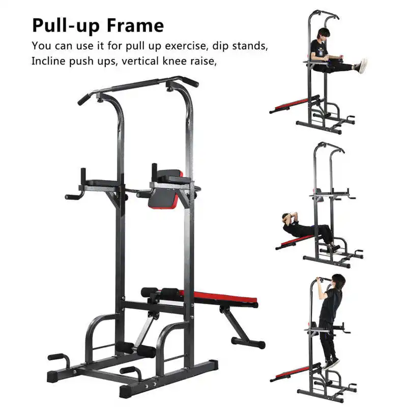 US $305.95 Multifunction Pullup Frame Bracket with Foldable Supine Position Plate Parallel Bars Push Ups Fitness Equipment