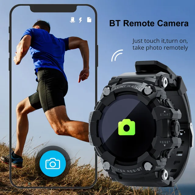 LOKMAT ATTACK Smart Watch Men 1.28inch Touch Screen Fitness Tracker Heart Rate Monitor Blood Pressure Smartwatch For Android iOS 5