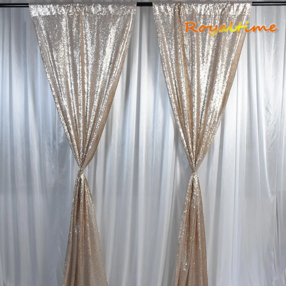 Champagne Sequin Backdrop Curtain 005
