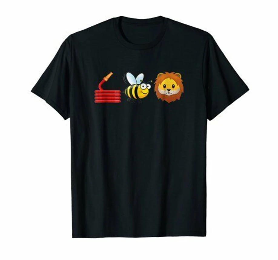 Hose Bee Lion I Am A Fire Fighter Black T-Shirt S-6Xl Personality Custom Tee Shirt | Мужская одежда