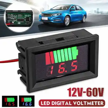 

12V-60V Battery Capacity Indicator Lead Acid Power LED Digital Voltmeter For Car Marine Motorcycle Voltage Tester Detector