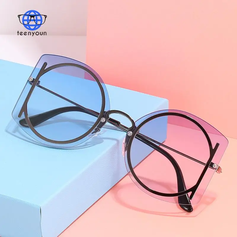 

TEENYOUN 2021 NEW Lunette De Soleil Homme Sunglasses Women Men Gafas De Sol Hombre Steampunk Letter Sun Glasses