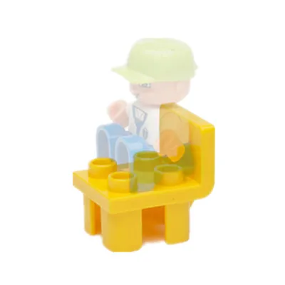 Девушки Спальня строительные блоки части DIY игрушки кровать диван Туалет Телефон Ванна мясо Кукуруза камера аксессуары совместимы с Duploes - Цвет: chair without doll