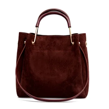 

Matte Women's Handbags Casual Wild Shoulder Bags Solid Bucket Chains Strap Zipper Top-handle Fashion Crossbody Bags Female Totes