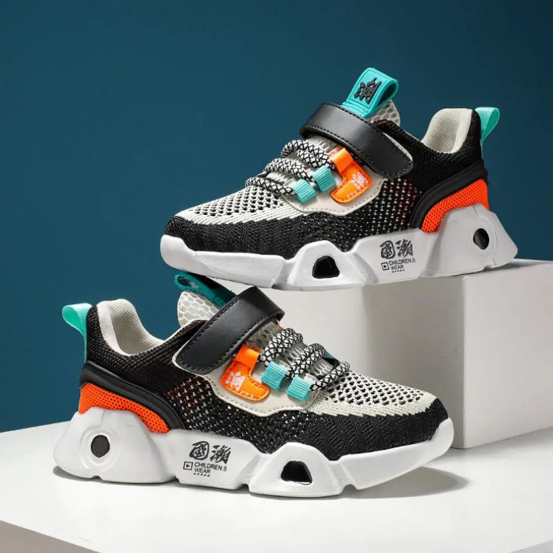 Летняя детская модная повседневная обувь для мальчиков теннисные туфли дышащие