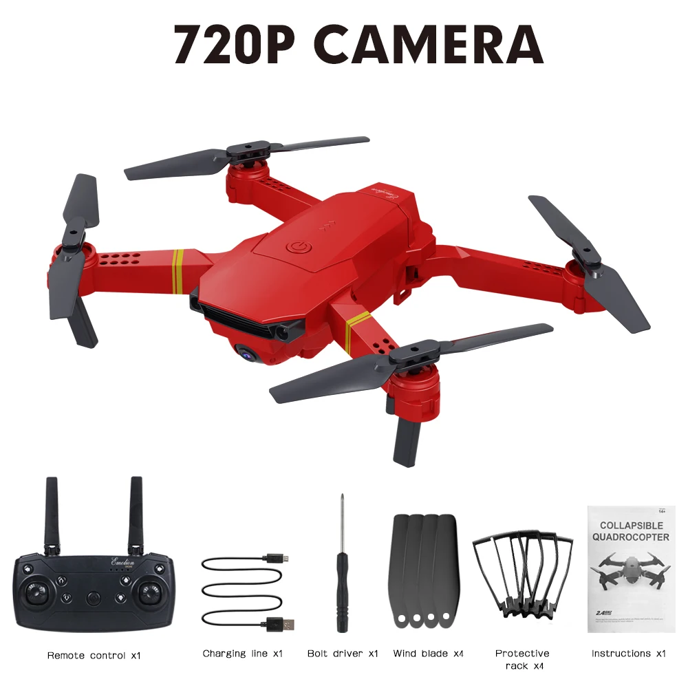 720P CAMERA Высокое качество E58 wifi FPV с широкоугольной HD камерой Режим высокой фиксации складной рычаг RC Квадрокоптер Дрон с пультом дистанционного управления - Цвет: 720P CAMERA