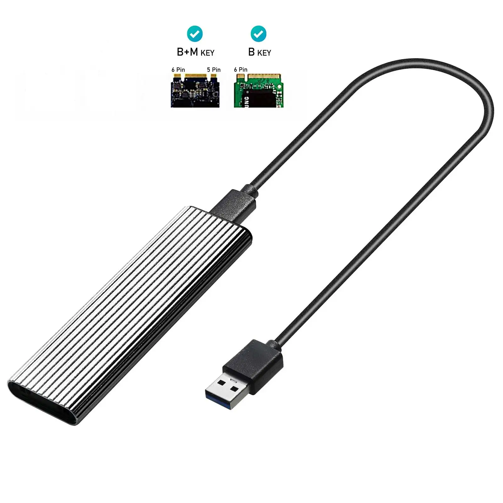 M.2 NGFF SSD 6Gbps to USB 3.1 Type-C Converter Adapter Enclosure Case Solid State Hard Disk Box | Компьютеры и офис