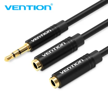 

Vention Headphone Splitter Audio Cable 3.5mm Male to 2 Female Jack 3.5mm Splitter Adapter Aux Cable for iPhone Huawei MP3 Player