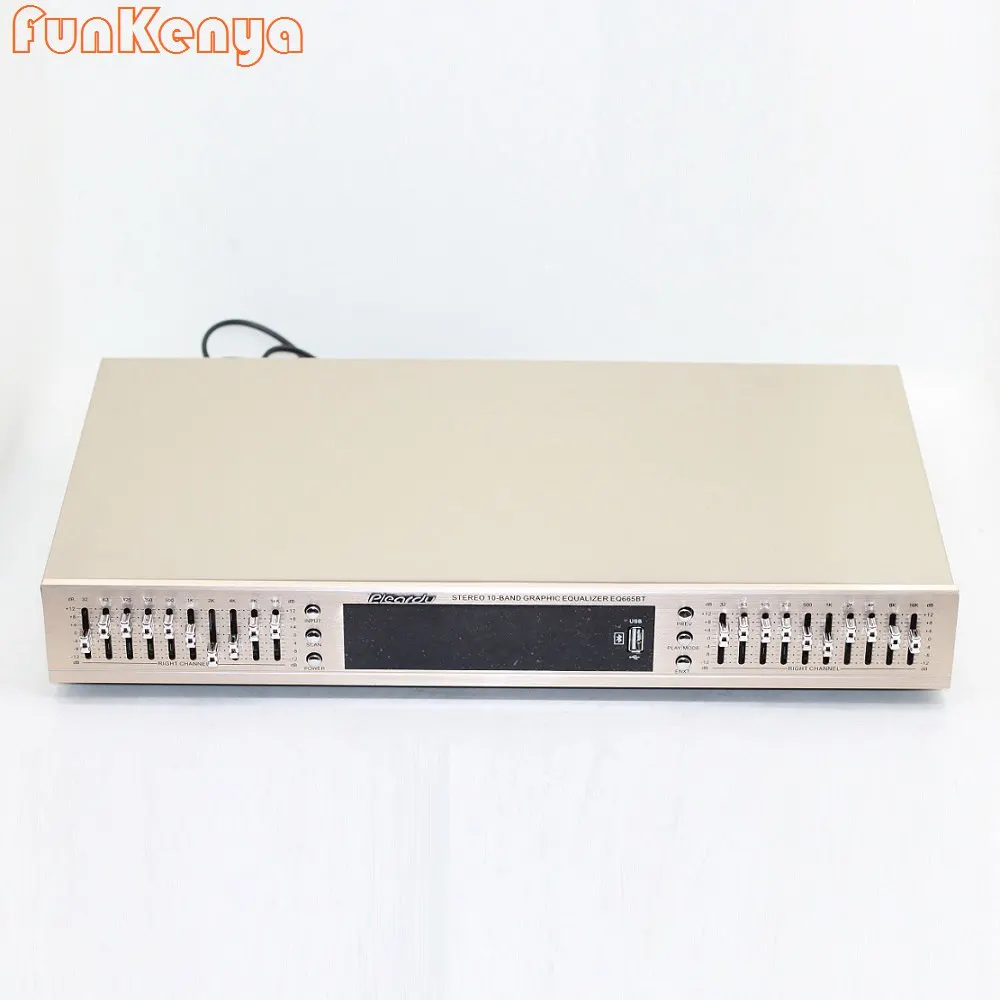 EQ665 Equalizer Hifi Home EQ Equalizer Dual 10 BAND Stereo Treble Alto