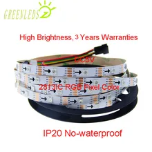 

LED Strips IP20/67 30LEDs per Meter 2813IC RGB Pixel Color 7.2w/m DC5V Flexible Strips With 3 Years Warranties