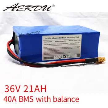 

AERDU 36V 21Ah 20Ah 1200W Lithium Liion Battery Pack 10S6P 40A BMS with cells holder 42V 2A Charger Electric Mountain Bike Motor