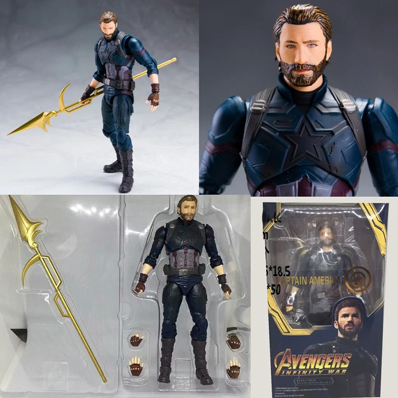SHF Avengers Endgame 4 Infinity War Thor Hawkeye Black Widow Thanos Iron PVC Action Figure Collectible Model Toy