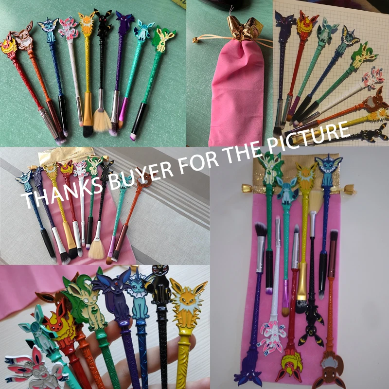 Kaufen Pokemon Make Up Pinsel Set Schönheit Foundation Kosmetische Pulver Erröten Lidschatten Lash Fan Lip Gesicht Blending Pinsel Maquiagem