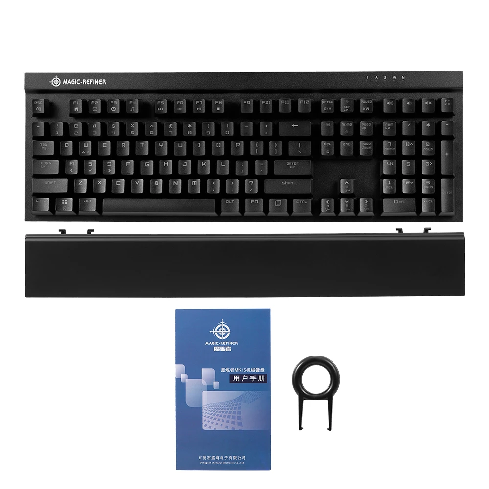 Magic Refiner MK15 игровая механическая клавиатура 108 клавишей N Key rolover Проводная клавиатура плавающие колпачки синий переключатель игровой ноутбук