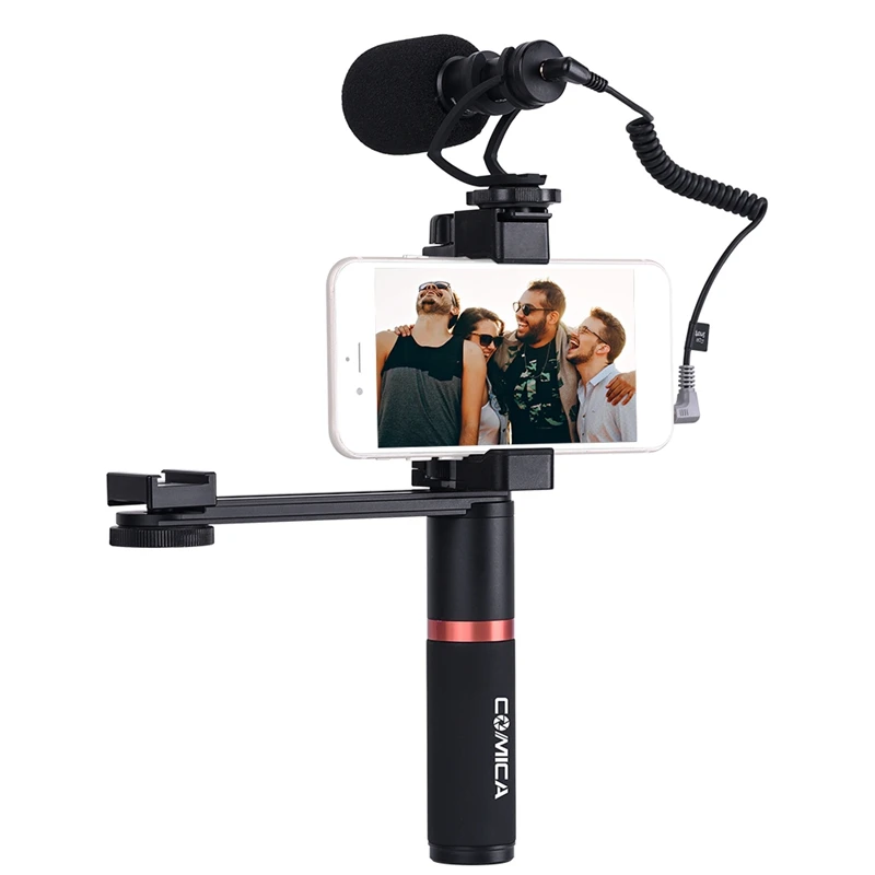  Comica Cvm-Vm10-K4 Smartphone Video Kit with Cardioid Directional Video Micro-phone Phone Holder Or