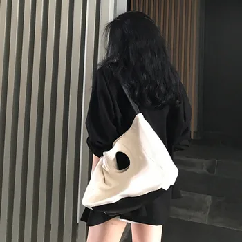 

COZMOZ Leisure canvas tote bag for women 2019 patchwork PU leather bags Korea Fashion female hand bag ultra large crossbody bag