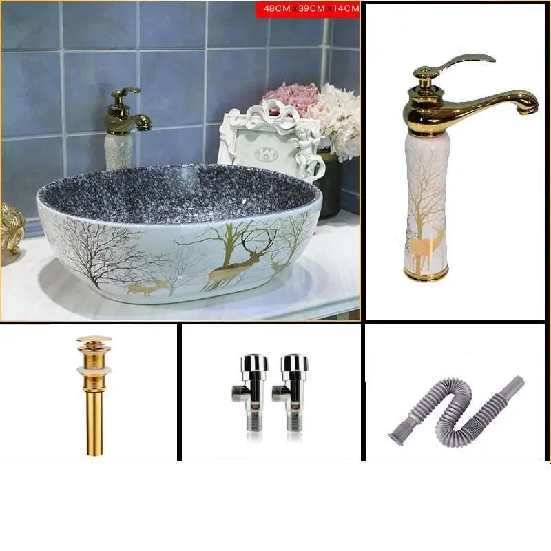 Umywalka Para Salle Bain Waschbecken De Mano Waschtisch wastatel Bagno раковина для ванной Lavabo Cuba Pia Banheiro умывальник - Цвет: Version F