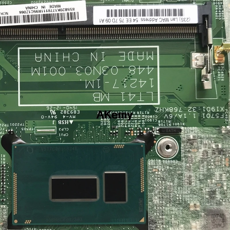 Для lenovo YOGA 500-14IBD FLEX3-1470 YOGA500-14IBD материнская плата для ноутбука 448.03n3.001m cpu i3 DDR3 ТЕСТ ОК
