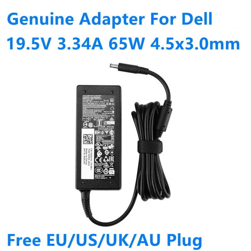 Оригинальный HA65NS5-00 19 5 V 3.34A 65W AC адаптер для Dell Inspiron 3147 3148 5458 XPS 11 13 5459 зарядное