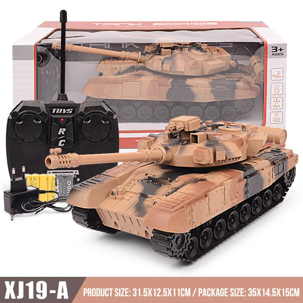 1:20 RC военные танк на радиоуправлении world of tanks игрушечный автомобиль с дистанционным управлением модель танка игрушки для детей в день рождения детей, мальчика подарок - Цвет: XJ19A Desert yellow