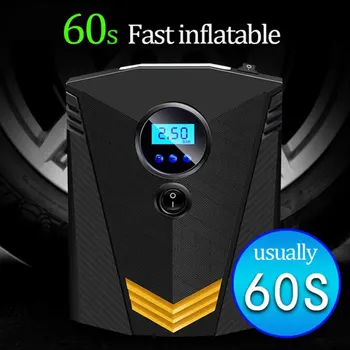 

Multi-Purpose Digital Car Air Pump Inflator Tire Inflator Wheel Air Compressor DC 12V 120W Display Screen For Car Tire Bicycle
