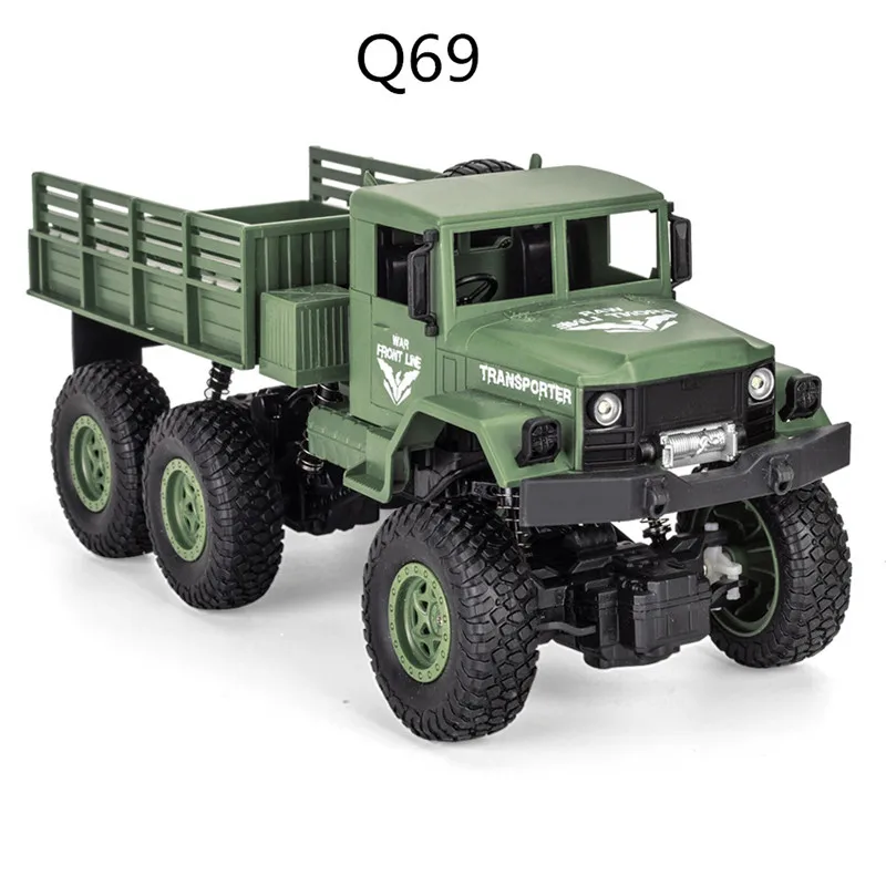 Green Q69 JJRC Q68 Q69 1/18 2,4 г 4CH 6WD 130 матовый мотор желтый/зеленый Радиоуправляемый автомобиль внедорожный военный грузовик автомобиль RTR модель игрушки для мальчиков - Цвет: Green Q69