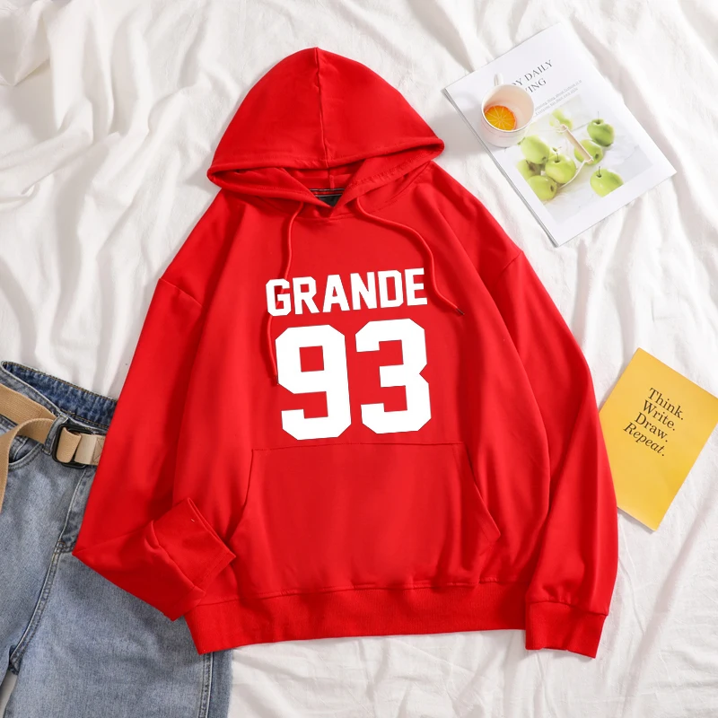 red Sugarbaby Ariana Grande 93 Толстовка Lange Mouw Mode Tumblr повседневные топы с вырезом лодочкой Ariana Grande джемпер унисекс модные топы - Цвет: red