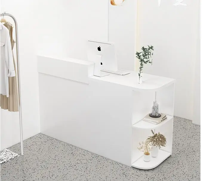 Clothing store cashier desk women's shop small bar table simple modern beauty salon front desk circular reception
