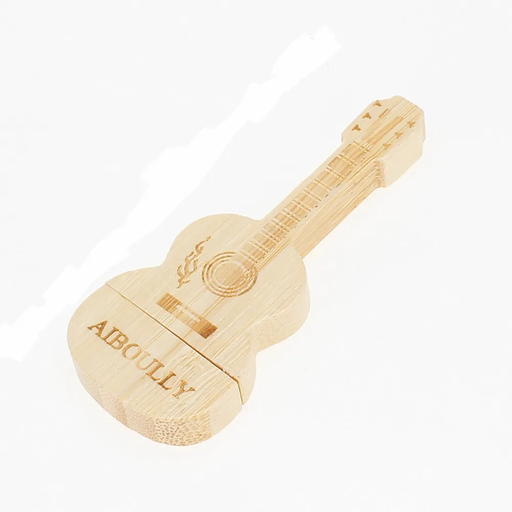 usb флеш-накопитель 32 Гб из натурального дерева, бамбука, гитара, USB карта памяти 2,0, 4 ГБ, 8 ГБ, флешка, 16 ГБ, флешка, 64 ГБ, подарок