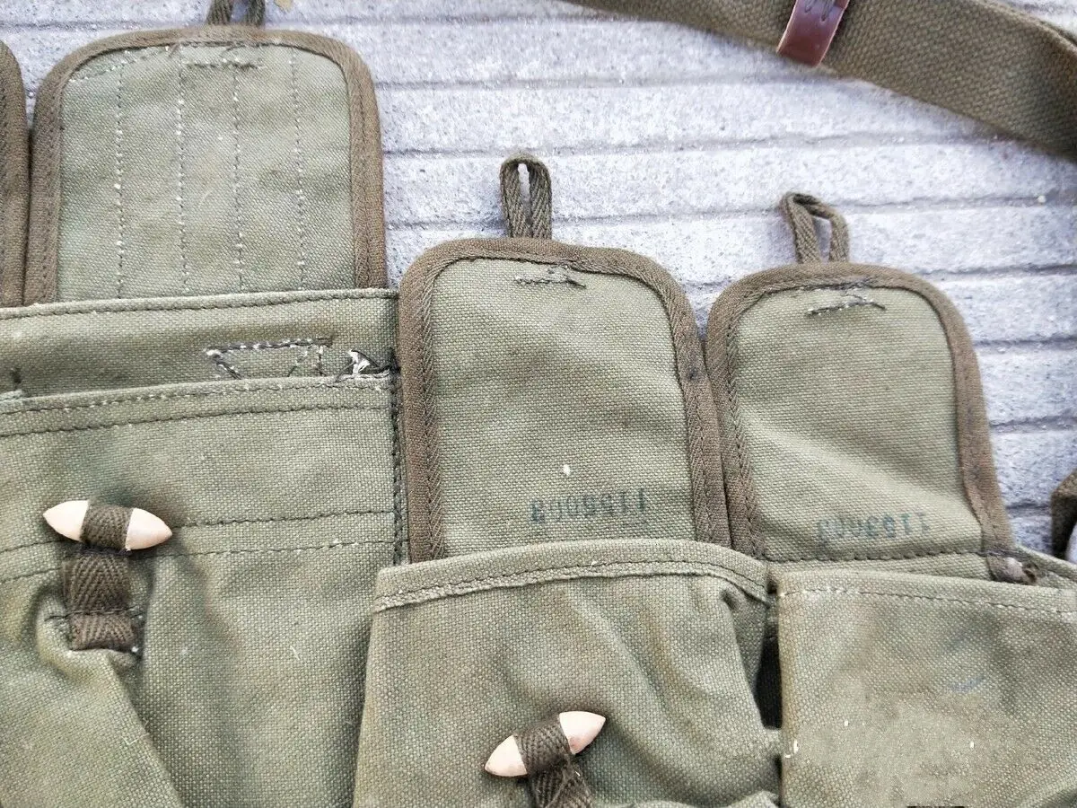 tomwang2012.GENUINE ORIGINAL Vietnam War Chinese Army Type 56AK Chest Rig Ammo Pouch Bag