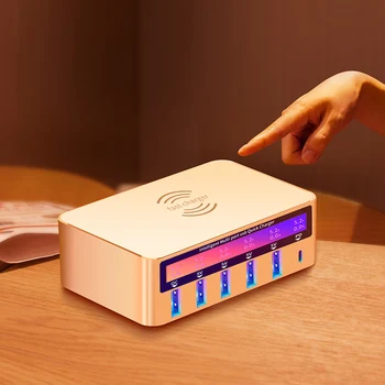 

iHaitun Wireless Charger 100W Multi USB C PD Fast Charging Dock Station Travel Charger For Samsung S9 S10 Quick Charge 3.0 4.0