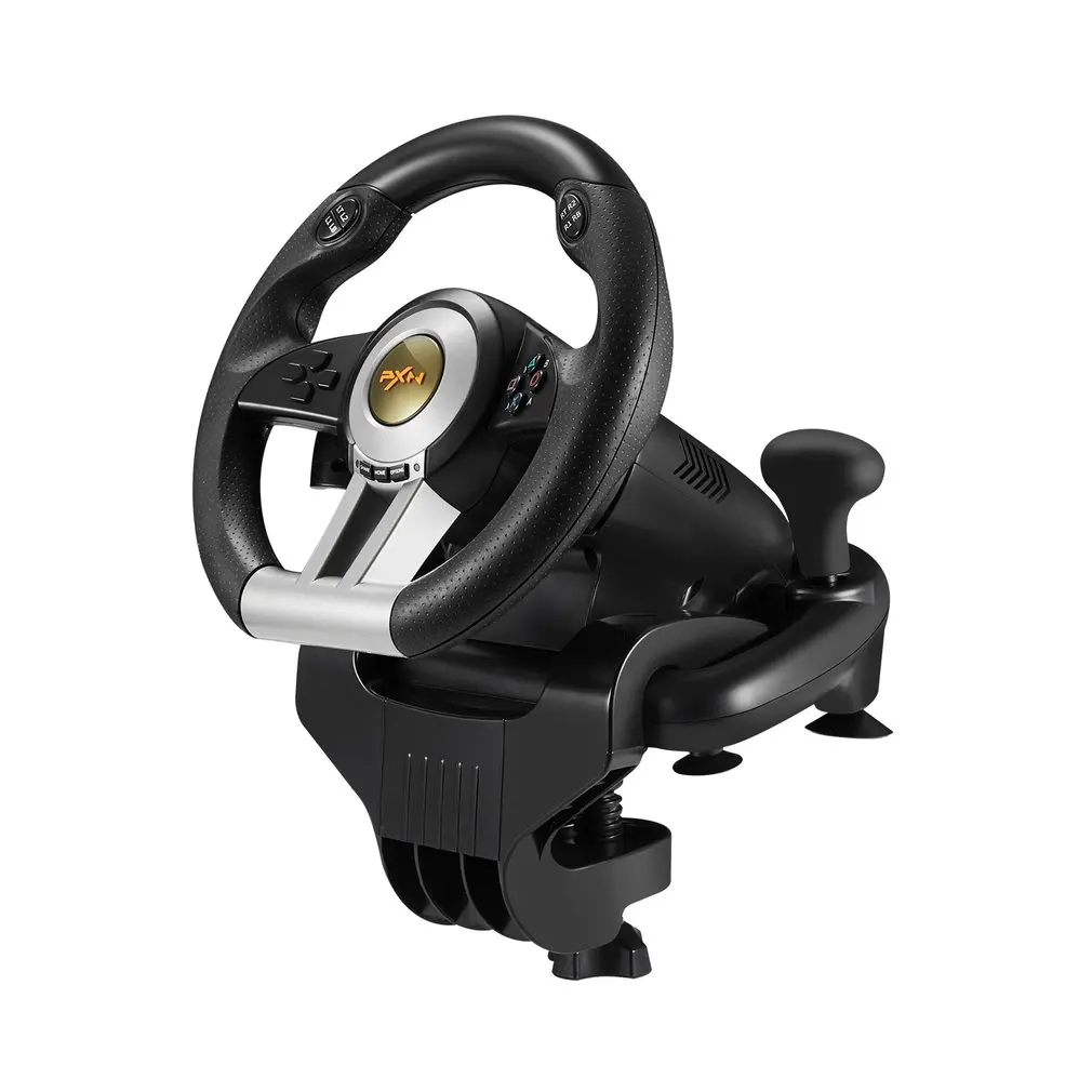  PXN V3II Racing Game Pad 180 Degree Steering Wheel Vibration Joysticks With Foldable Pedal For PC P