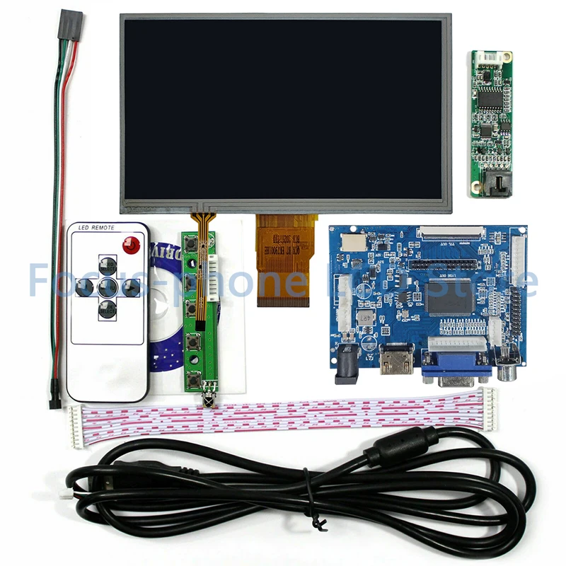7 дюймов 1024*600 ЖК-дисплей Экран Дисплей для Raspberry Pi с сенсорным экраном Панель и VGA +