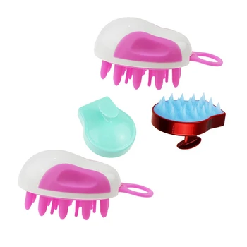 

2Pcs Hair Scalp Massager Silicone Shampoo Massage Brush Washing Hair Comb