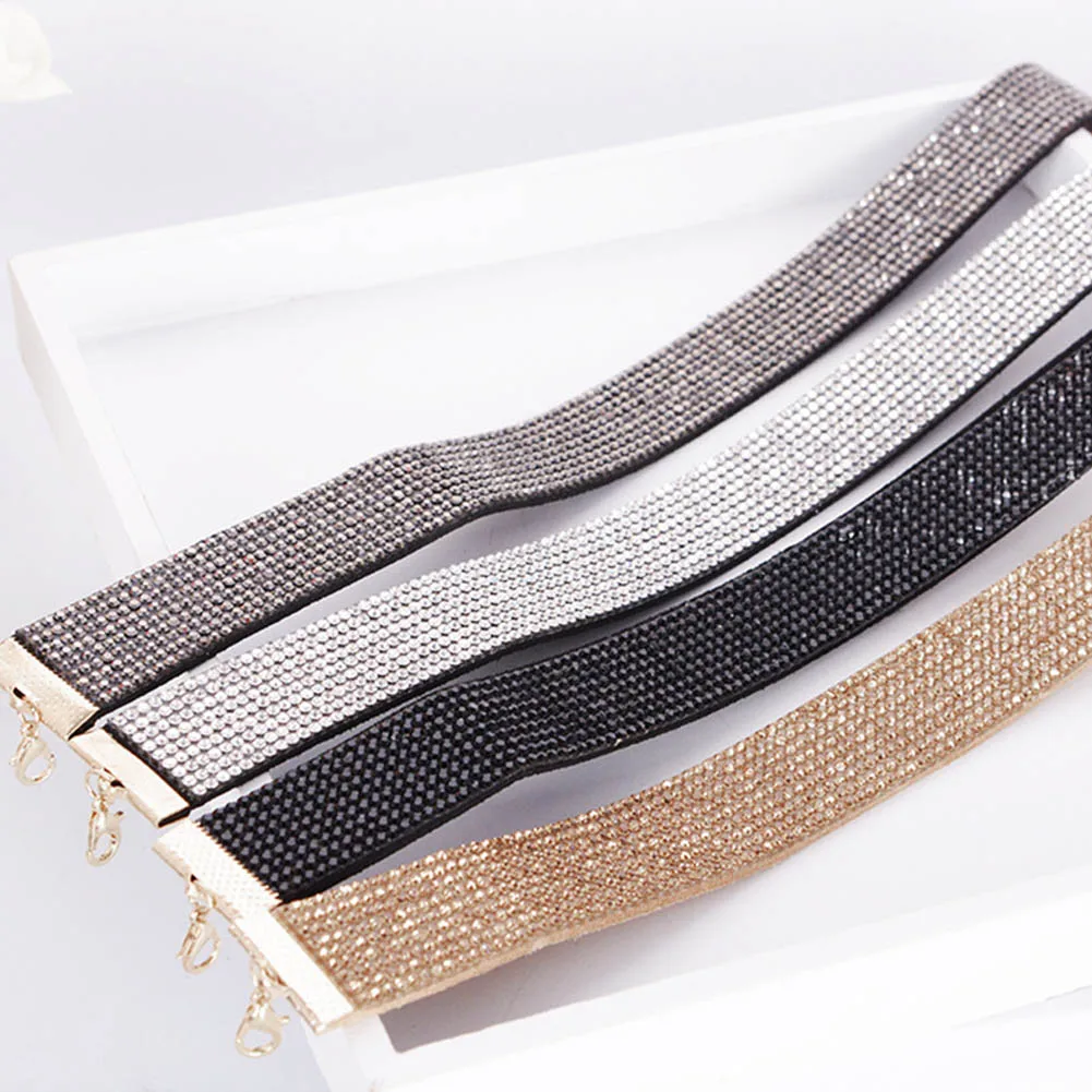 Fashion Charm Collar Fashion Jewelry Leather Velvet Full Shine Choker Necklace