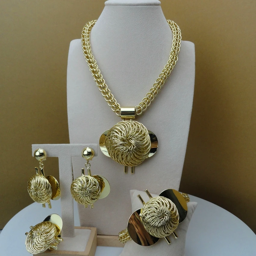 

Yuminglai Dubai Costume Jewellery African Big Jewelry Sets for Women FHK5966