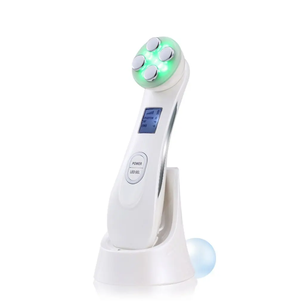 New Facial Mesotherapy Electroporation LED Radio Frequency Skin Care For Face Lift Tighten Wrinkle Removal Facial Massager