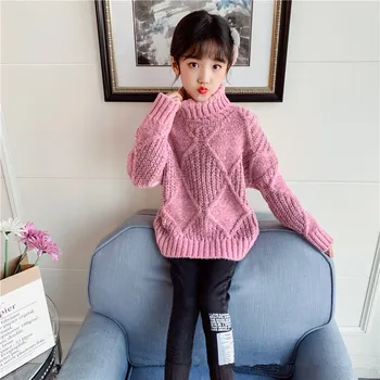 

pulover girl children knit winter clothing girls turtleneck sweterki dla dzieci sweaters 2019