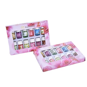 

12 Bottles Water-soluble Flower Fruit Essential Oil Relieve Stress Humidifier Fragrance Lamp Air Freshening Aromatherapy