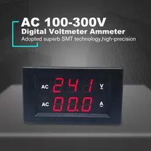 10A AC Digital Dual LED Display Voltmeter Ammeter Amp Volt Voltage Current Meter Tester High Precision