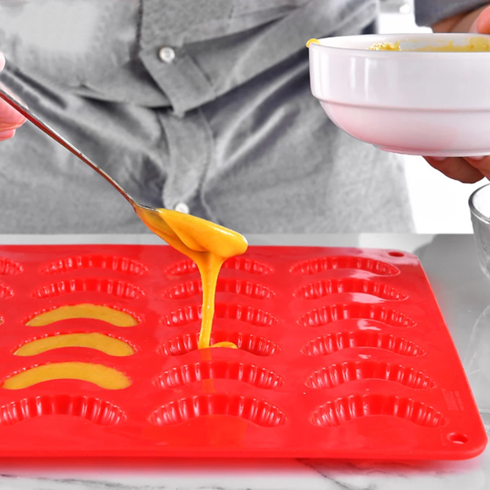 Ice Maker DIY Accessory Croissants Cake Mold Bread Making Baking Tools Chocolate Soft Silicone Large Capacity Non Sticky Bakery