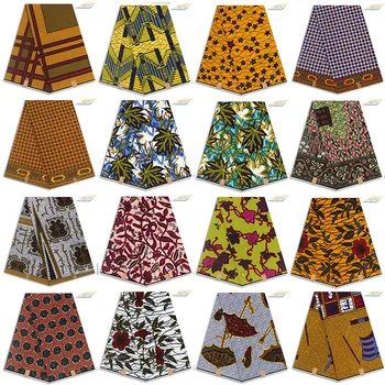 

Veritable 2020 guaranteed real Printed wax cloth high quality pagne 6yards african ankara sewing fabric 01