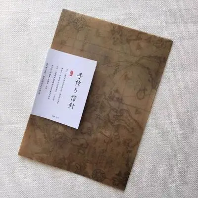 3 конверта и герметичные наклейки/Упаковка карта в стиле ретро цветок серии конверт из пищевого пергамента Подарочная Корейская Канцелярия - Цвет: Hai Xia