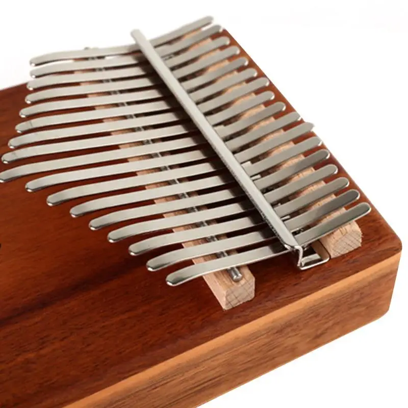 17 клавиш, дерево, акация, большой палец, пианино, продуманное производство, пролонгированный Прочный высококачественный музыкальный инструмент с наклейками, сумка