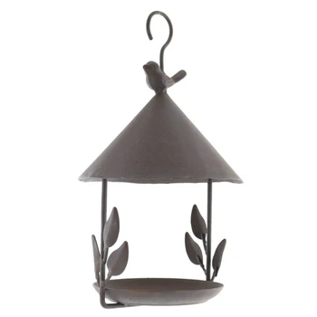 

Creative Steel Wire Exquisite Small House Shape Bird Feeder Outdoor Balcony