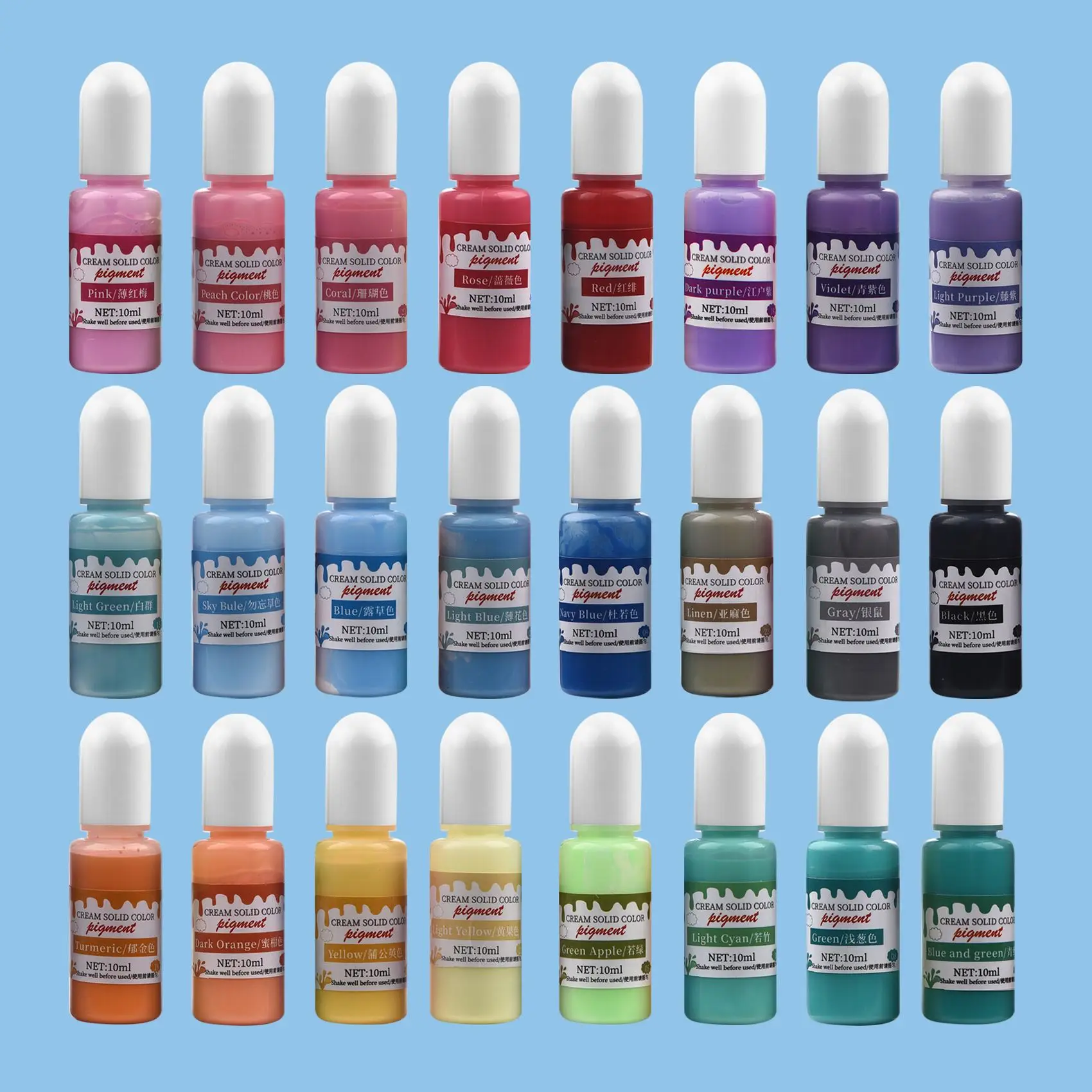 Resin Pigments 24 Color 10ml Liquid Epoxy Resin Pigment For Resin Mold Coloring Dye Colorant Handmade DIY Jewelry Making Crafts afbeelding
