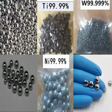Particules métalliques 99.99999% Ni /Mo /Zn/Al /Cu/Sb/Bi/Sn/Fe, titane, tungstène, Nickel, molybdène, Zinc, aluminium, cuivre