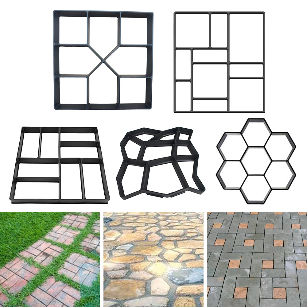 Details about   Brick design garden mould path slab brick plastic floor tile paving decking 