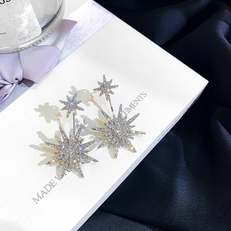 Star Earrings Fashion Jewelry Oorbellen Earings Pendientes Mujer Joyas Jewelery Fashion Rhinestone Drop Earrings